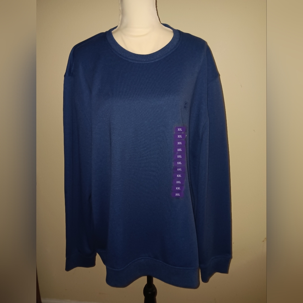Mens Izod Crewneck Sweatshirt Nwt XXL Blue
